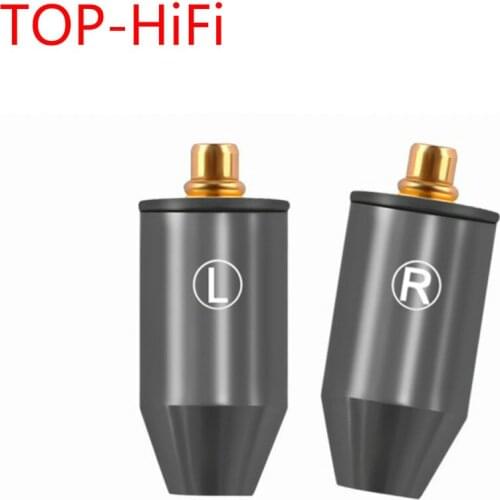 TOP-HiFi 1Pair Jack L/R MMCX Black Earphone Pin Plug For MMCX UE900 SE535 SE215 W10 W20 W30 Gold Plated Connector