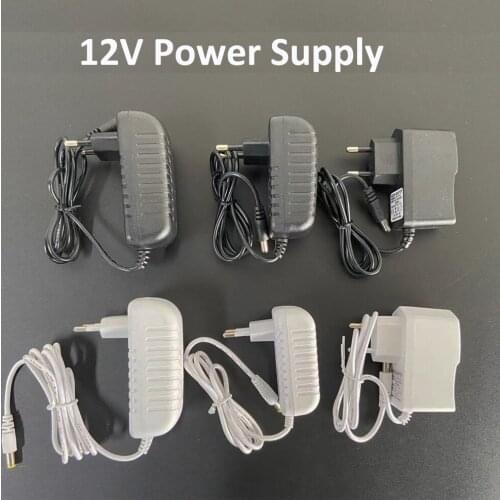Power Supply Adapter DC 12V 1A 2A 3A Universal Charger DC 12v Hoverboard Charger AC 220V to 12V Lighting Led Strip Black White