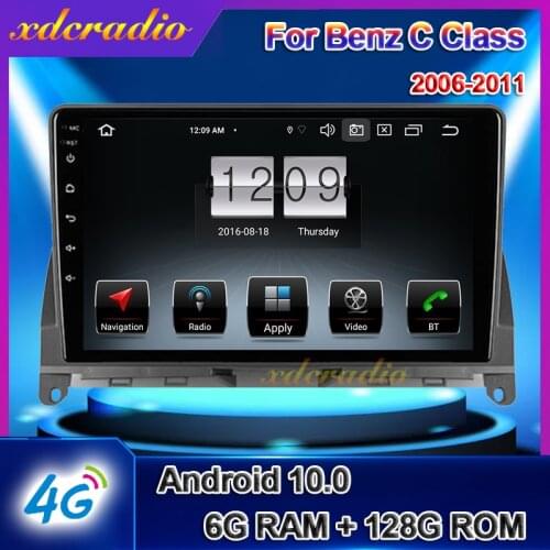 Xdcradio 9" Android 10 Car Radio For Mercedes Benz C Class 3 W204 S204 DVD Multimedia Player GPS Navigation 6+128G 2006 - 2011