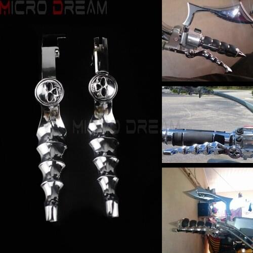 2pcs Motorbike Skull Hand Brake Clutch Lever Chrome For Honda Shadow VT 600 750 1300 1100 Magna 750 1994-2003 CB750 Nighthawk