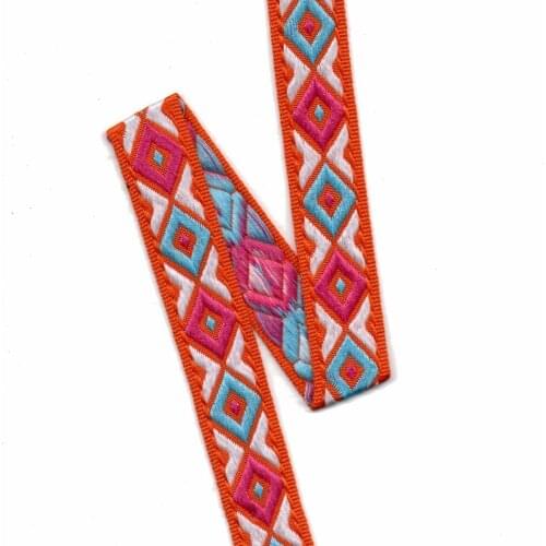 ZERZEEMOOY 3/4" 20mm 10yard/lots single face Orange geometric dog collar accessories