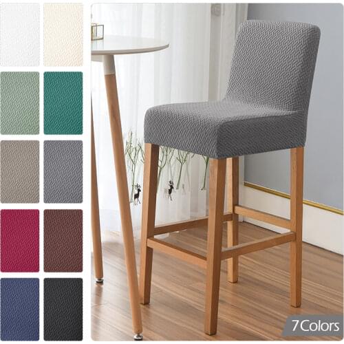 10 Solid Colors Small Size Chair Cover Polar Fleece Fabric Short Back Elastic Seat Covers Slipcovers For Bar Hotel Party Banquet