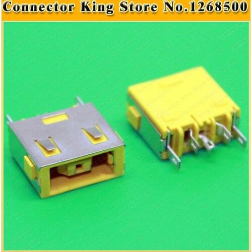 Yellow Laptop DC Power Jack For Lenovo G400 G405S G490 G500 G505 Z501Ultrabook DC Jack Charging socket Square Port,DC-218
