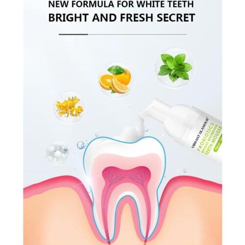 Peppermint Teeth Tooth Whitening Toothpaste Repairing Ultra-fine Mousse Foam