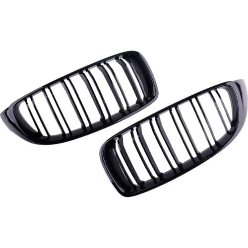 1 Pair 51137294816 Car Front Bumper Kidney Grills Grille Twin Bar Dual Slat Fit For BMW 4 Series F32 F33 F36 M4 2016 2017
