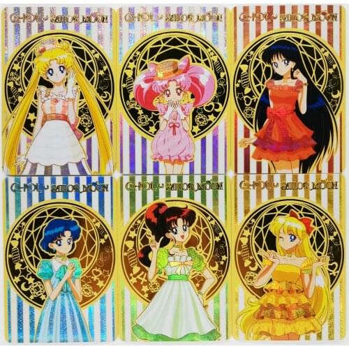 10pcs/set Q-pot Sailor Moon Toys Hobbies Hobby Collectibles Game Collection Anime Cards