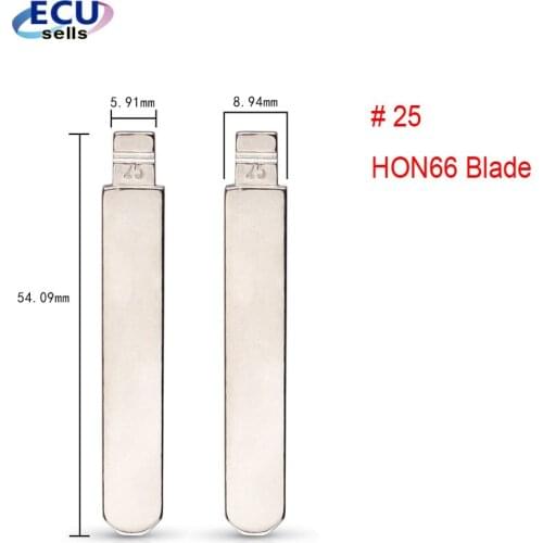 2 X Universal HON66 fl key Flip Blank key Blade 25# HON66FH for Accord(2.4/3.0) Fit City New Odyssey for KD900 KD-X2 VVDI Remote