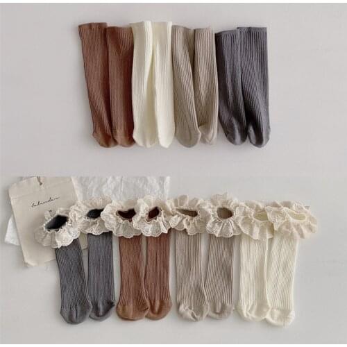 4pairs/lot Kids Girls Socks Four Season Kids Baby Soft Cotton Lolita Sock Toddler Boys Children Knee High Socken Accessories