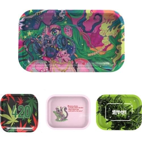 Weed accessories Plate Discs Ashtray For Smoking Grinder weed Metal Tobacco Rolling Tray Storage Cigarette Holder Smoking 5z