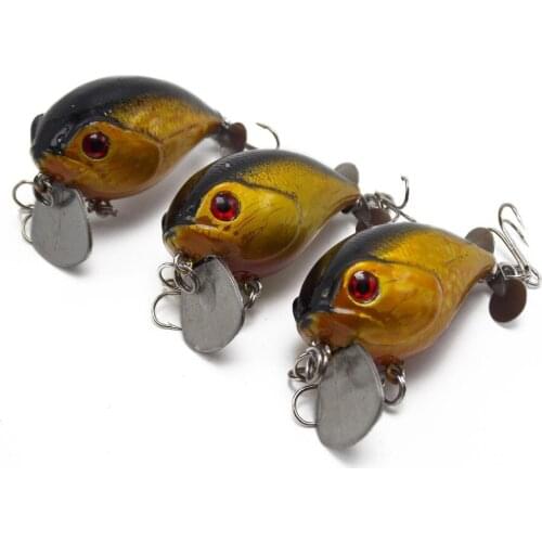 CATCHSIF 3PCS 14g Metal Lip Hard topwater crankbaits with Churning Prop Blade fishing tackle kit