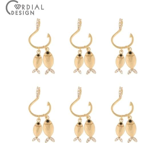 Cordial Design 20Pcs 10*27MM Jewelry Accessories/CZ Charms/Hand Made/Genuine Gold Plating/Pendant/Jewelry Findings & Components