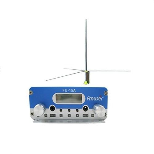 FMUSER FU-15A 15W PLL Stereo Zender FM Transmitter Radio Studio GP200 Antenn For Church, Car, Home, Conference