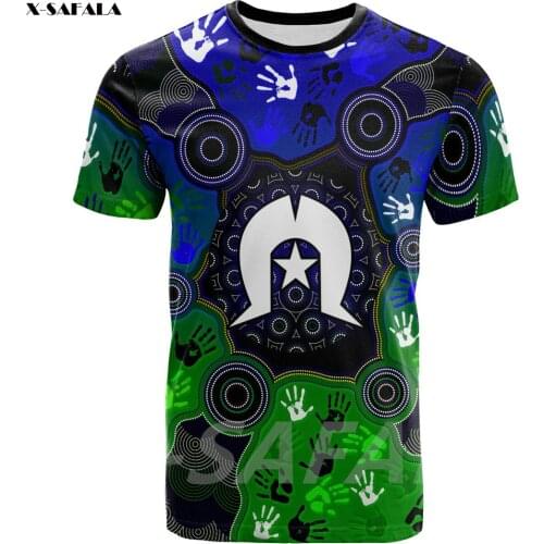 Australia Aboriginal Torres Strait 3D Printed High Quality Milk Fiber T-shirt Round Men Female Neck O-neck Harajuku Casual Tops