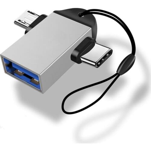 OTG Type C Cable Adapter 2 in 1 Micro USB Converter USB3.0 to TYPE-C Adapter OTG Data Transmission Connector For Huawei P30 Pro