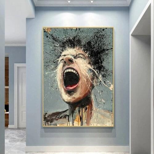 Canvas Painting Abstract Emotions Character Canvas Art Posters and Print Canvas Paintings on The Wall for Home Decor Pictures