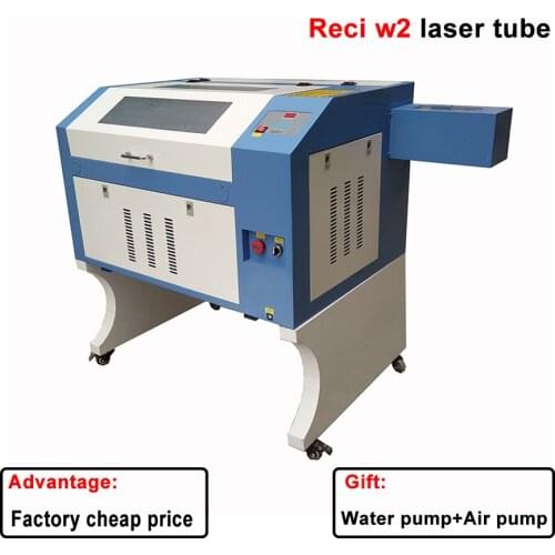 Laser engraver cutting machine 100W W2 reci laser tube wood MDF plywood 4060 CO2 glass bottle M2 system