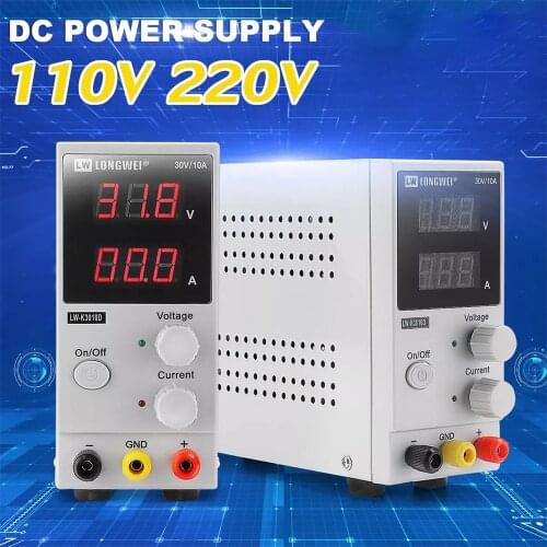 LONG WEI LW-K3010D Adjustable Power Supply Switching Regulated 110V/220V 30V 10A DC Power Supply with LED Digital Display