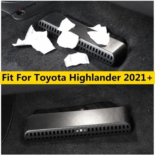 Car Under Seat Air AC Vent Conditioning Outlet Cover Trim Protector Plastic Accessories Interior Fit For Toyota Highlander 2021