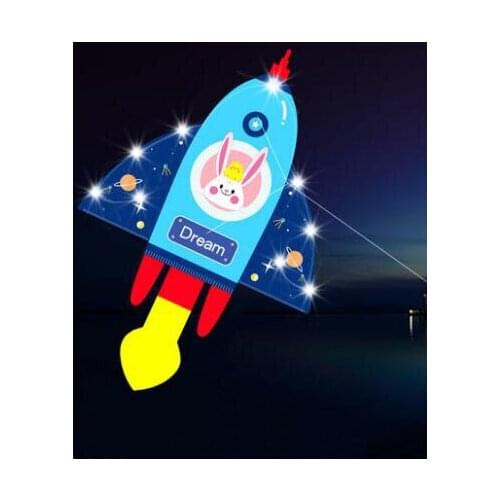 New Arrive High Quality Outdoor Fun Sports LED Airplane Kite With Lights Good Flying Factory Outlet