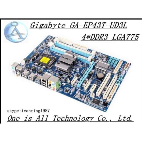 Original motherboard for Gigabyte GA-EP43T-UD3L DDR3 LGA 775 EP43T-UD3L P43 USED Desktop motherboard sales