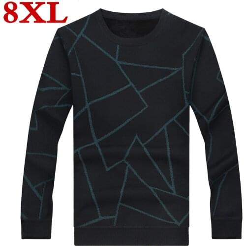 Plus size 8XL 7XL Autumn And Winter sweater men Autumn Fashion Brand Casual Sweater fleece Knitting Men Sweaters And Male Pullov