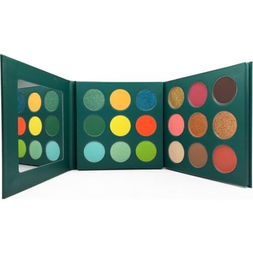 9 Colors Matte Shimmer Eyeshadow Palette Highpigmented Powder Vegan Eye Shadow Palette Private Label Cosmetics Glitter Makeup