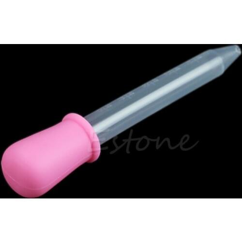 1PC 5mL Clear Plastic Baby Kids Feeding Medicine Liquid Eye Ear Dropper Pipette T3LA