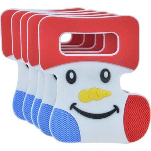 Chenkai 5PCS BPA Free Silicone Christmas Boots Teether Cartoon Baby Silicone Pacifier For DIY Infant Necklace Teething Chains