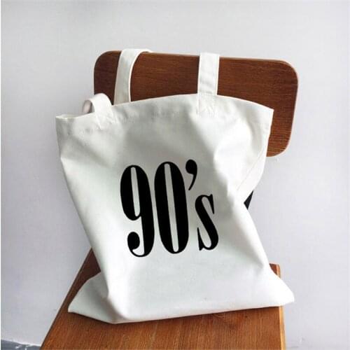 Women Shopping Tote Bag Ladies Travel Handbags Letter Pritn Reusable Eco Shoulder Shopper Bags High Capacity Ladies Canvas Bags