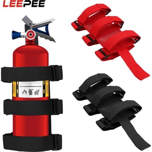 LEEPEE Fire Extinguisher Holder Adjustable Car Fire Extinguisher Mount Strap Car Roll Bar Fixed for Jeep Wrangler TJ JK JL 97-18