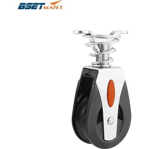 1500Lbs Load Sheave Block Universal Head Single Pulley Swivel Sailboat Plain Bearing Block Rope Runner Boat Pilates Accessories