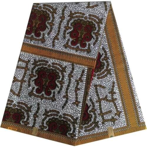Wax african ankara block printed in fabric 100% cotton 6yards high quality pagne ankara hot sale V-L 803
