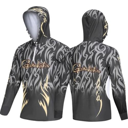 2022 Gamakatsu Fishing Vest Summer Men Long Sleeve Outdoor Cycling Hooded Jacket Quick Dry Breathable Shirtselectric Motorcycle