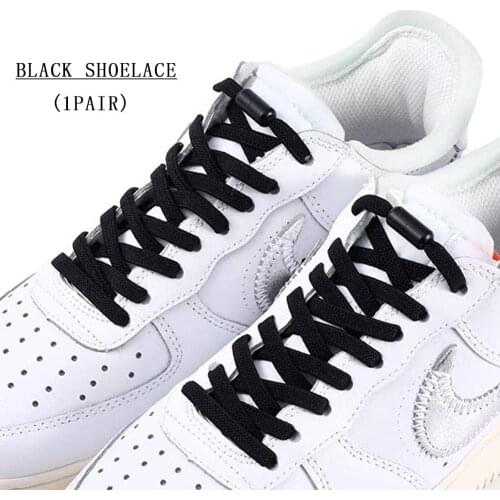 1Pair No Tie ShoeLaces Flat Elastic Locking Shoelace Special Creative Kids Adult Unisex Sneakers Shoes Laces strings