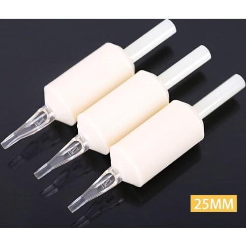1PCS 25MM Disposable Tattoo Grips Tubes Soft Silicone Plastic Tubes 5F 7F 9F 11F 13F 5MF