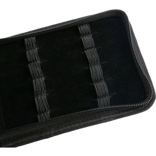 12 Pens Fountain Pen/Roller Pen Faux Leather Zipper Case Holder New