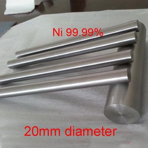 20mm diameter 25cm ASTM Ni 99.99% Nickel Alloy Rod and bar Pure nickel N4 N6 nickel stick Electroplating Anode Sacrificial anod