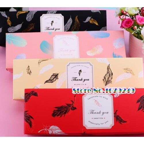 26*8*5.3cm Feather pattern Mooncake box, Cheese biscuit box, Chocolate candy Mooncake boxes.100pcs/lot