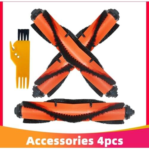 3Pcs Best Quality Main Roller Primary Brushes for Xiaomi Mijia G1 Mi Robot Vacuum Cleaner Parts + Cut Brush