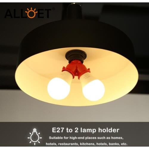 2021 E27 to 2E27 Lamp Holder Screw Converter Socket Y Shape Splitter Adapter Shell Bulb Light Base