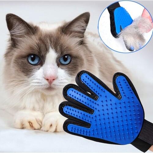 Cat Glove Pet Cats Grooming Massage Glove Pet Cleaning Brush Gloves for Cat Dog Hair Remove Brush Clean Cats Products for Pets