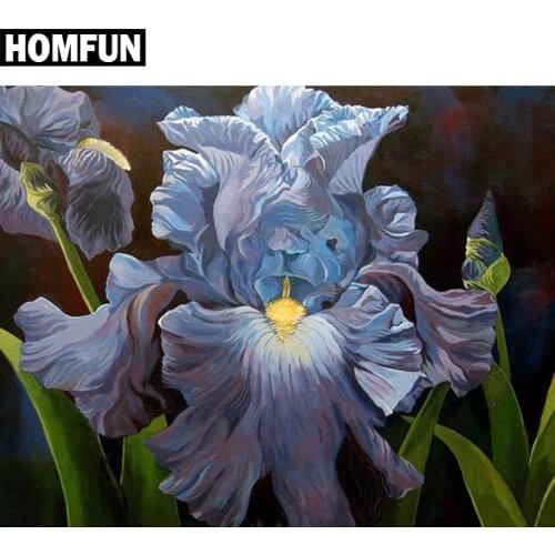 HOMFUN Full Square/Round Drill 5D DIY Diamond Painting "Colored flowers" Embroidery Cross Stitch 5D Home Decor Gift A06074