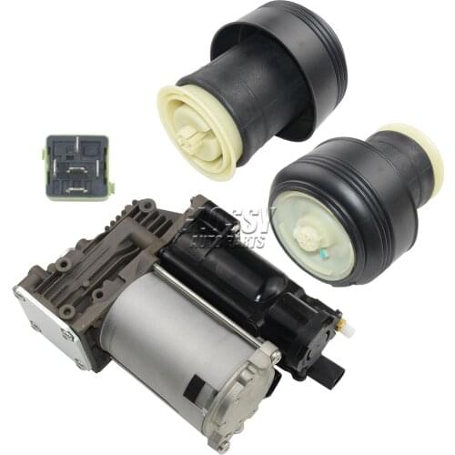 AP03 2*Rear Air Springs & Air Suspension Compressor Pump For BMW X5 E70 X6 E71 E72 --2 Corner Style 37206799419,37206859714