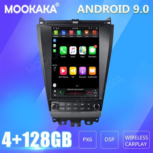 For Honda Accord 7 4G SIM Tesla Screen Android Px6 Car Multimedia Stereo Player Carplay GPS Navigation Head Unit DVD