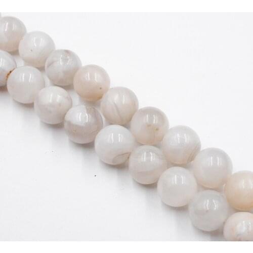 Natural Stone White Crazy agates Beads 4-12mm Loose Beads for Jewelry Making Charm Accessories DIY Fashion Free Shipping