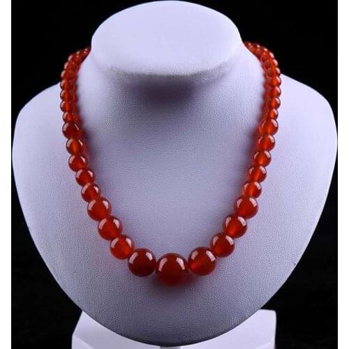 Natural agate beads handcarved round beads pendant simple retro necklace temperament jewellery fashion for women men luck