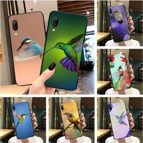 Cute Hummingbird Bird Phone Case For Vivo Y91c Y17 Y51 Y67 Y55 Y7s Y81 Y19 Y97 Y93 V17 vivos5
