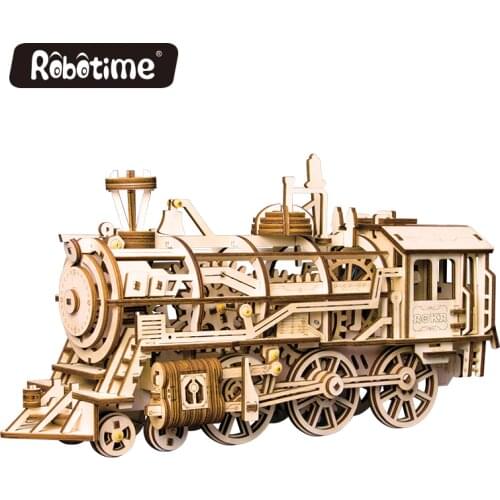 Robotime 4 Kinds DIY 3D Wooden Puzzle Game Laser Cutting Mechanical Model Assembly Toy Gift for Boy & Girls LK for Dropshipping