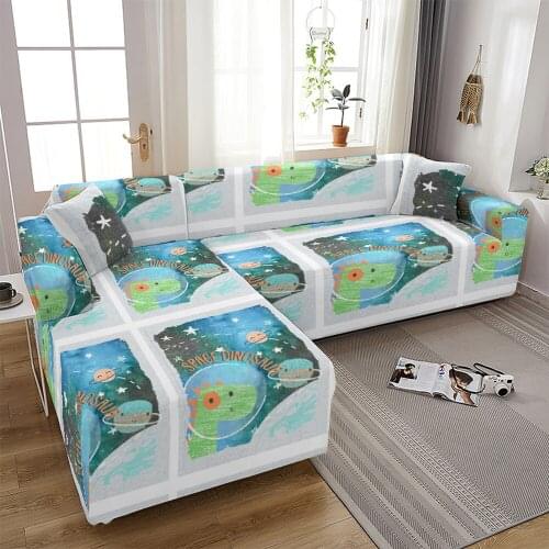 Elegant Planet Stretch All-inclusive Sofa Cover Good Elastic Couch Covers 1/2/3/4 Seater L Anti-slip Slipcovers Sofa Cojines