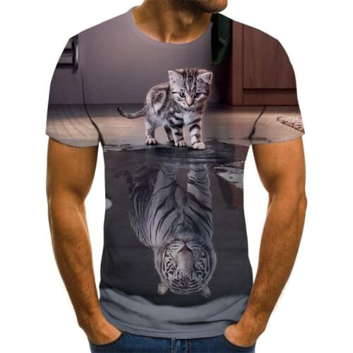 Tiger 3D T-shirt Men Women Children Summer Fashion Short Sleeve Printed Animal T-shirt Cool Tops Boys Girls Kids Clothing